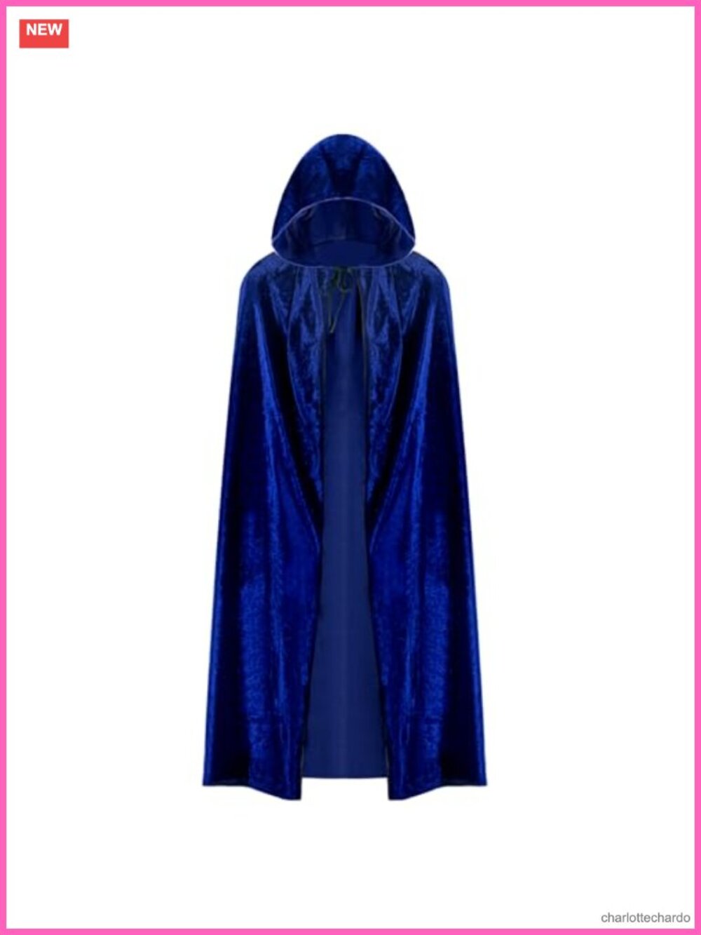 Velvet Hooded Cloak Cape Adult Halloween Vampire Wizard Cosplay Costume Robe